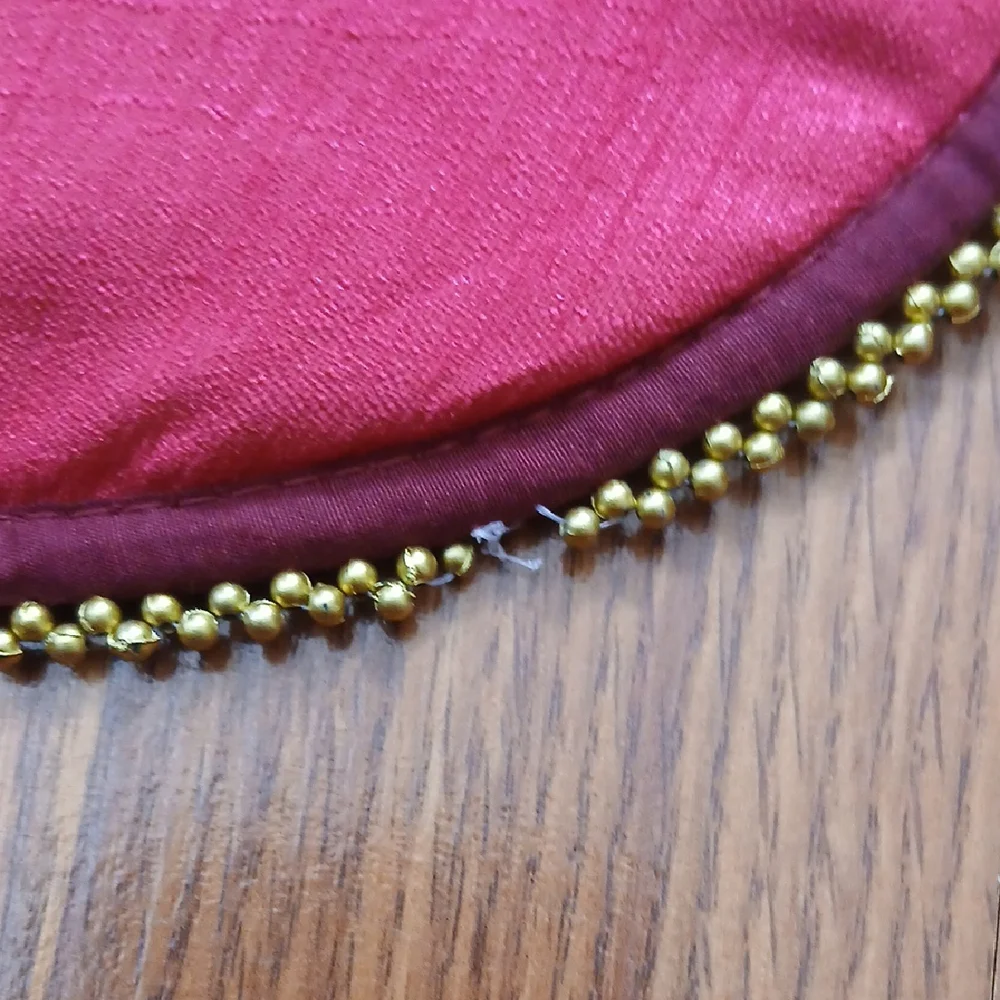 Unbranded Potli Evening Bag Womens Small‎ Pink Gold Beaded Silk Brocade Ethnic